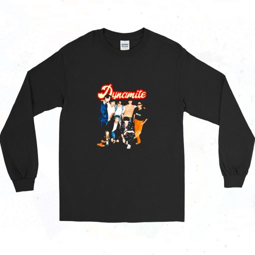 Bts Dynamite Group Retro Long Sleeve Shirt Style