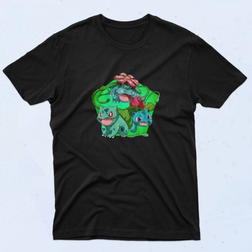 Bulbasaur Pokemon Evolution Chart Custom 90s T Shirt Style