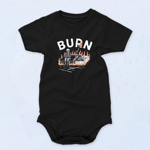 Burn Skeleton Logo Baby Onesie