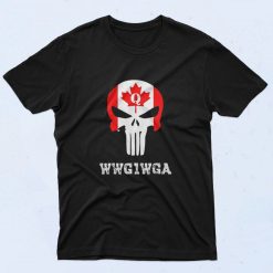 Canadian Qanon Punisher Skull 90s T Shirt Style