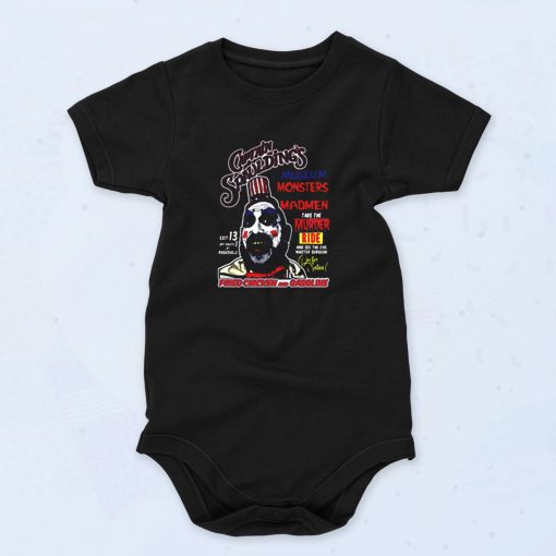 Captain Spaulding Poster Style Museum Monsters And Madman Cute Baby Onesie