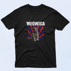 Cat 4th Of July Meowica 90s T Shirt Style