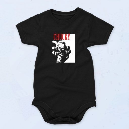 Chucky Doll Horror Movie Scary Cute Baby Onesie