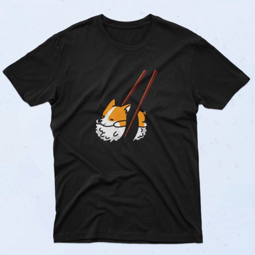 Corgi Sushi 90s T Shirt Style