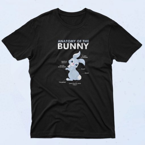 Cute Anatomy Of A Bunny Rabbit 90s T Shirt Style