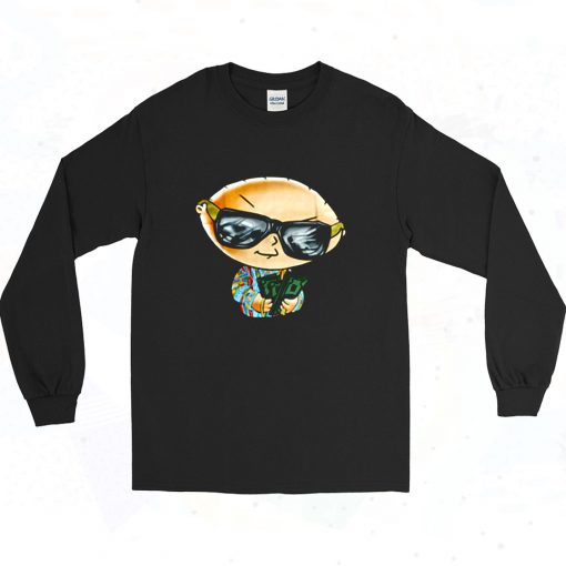 Cute Family Guy Stewie With Cash Bling Long Sleeve Shirt Style