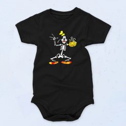 Disney Goofy Skeleton Halloween Cute Baby Onesie