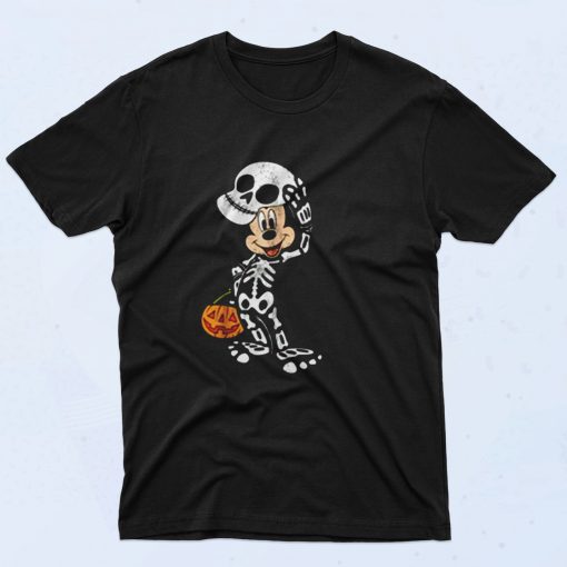 Disney Halloween Micke Mouse Skeleton 90s T Shirt Style