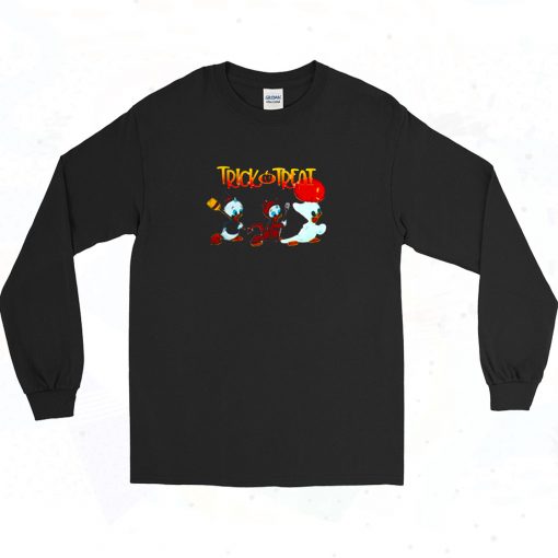 Donald Duck Trick Or Treat Long Sleeve Shirt Style