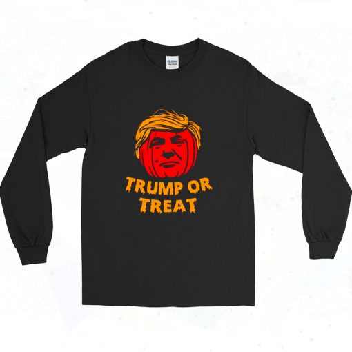 Donald Trump Or Treat Halloween Long Sleeve Shirt Style