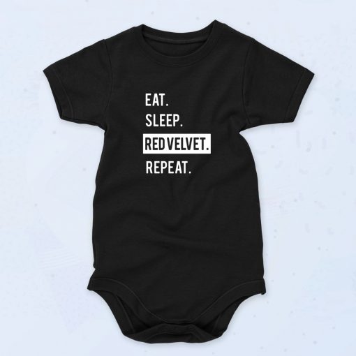 Eat. Sleep. Red Velvet. Repeat. Kpop Cute Baby Onesie