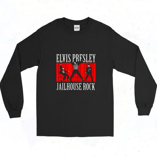 Elvis Presley Jailhouse Rock Logo Official Hoodie Long Sleeve Shirt Style