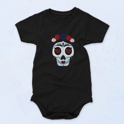 Flower Hearts Sugar Skull Cute Baby Onesie