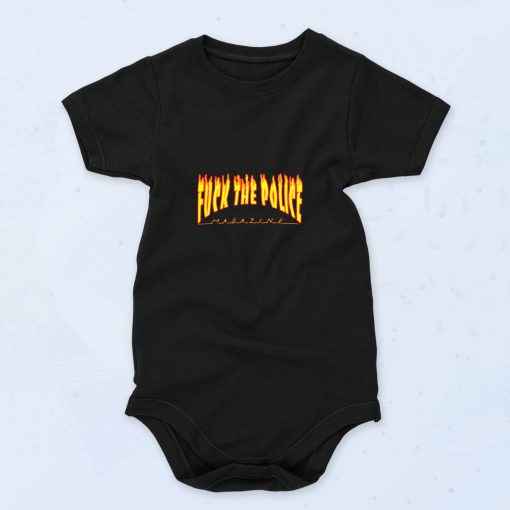 Fuck The Police Magazine Cute Baby Onesie