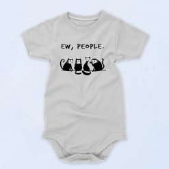 Funny Black Cat Ew People Baby Onesie