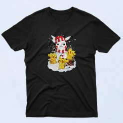 Funny Pikachu Snowman Christmas 90s T Shirt Style