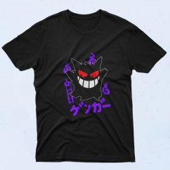 Funny Pokemon Gengar Kanji 90s T Shirt Style