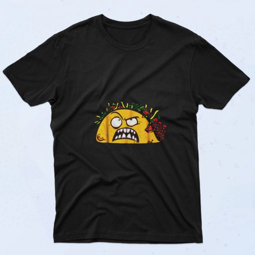 Funny Tacos Zombie Face Scary Halloween 90s T Shirt Style