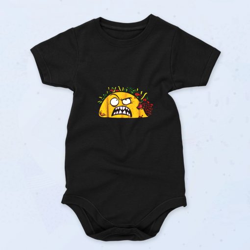 Funny Tacos Zombie Face Scary Halloween Cute Baby Onesie