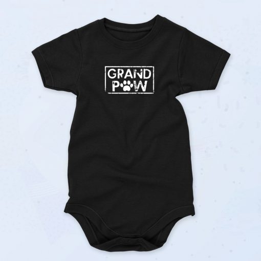 Grand Paw Dog Owner Grandpa Fathers Day Cute Baby Onesie