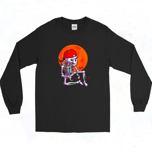 Halloween Boys Gamer Skeleton Long Sleeve Shirt Style