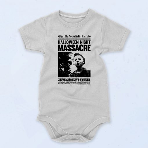 Halloween Haddonfield Herald Horror Movie Baby Onesie