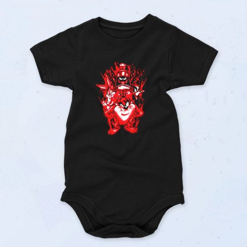 Halloween Looney Tunes Red Flame Cute Baby Onesie