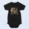 Halloween Party Skeleton Graphic Baby Onesie