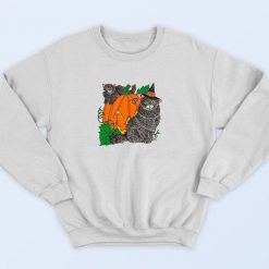 Halloween Pumpkin Black Cats Sweatshirt