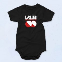 I Like Her Bobbers Cute Baby Onesie