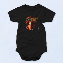 Im A September Queen I Have 3 Sides The Quite Sweet Crazy Melanin Women Cute Baby Onesie