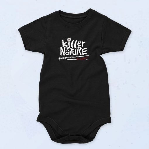 Killer By Nature Friday 13th Jason Voorhes Horror Movie Halloween Cute Baby Onesie