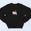 Kitty Middle Finger Funny 90s Sweatshirt Fashion