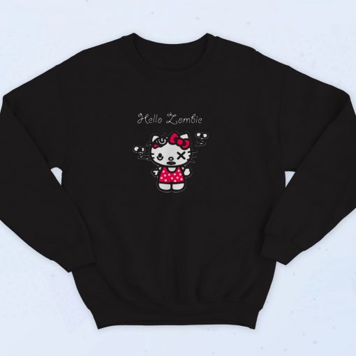 Kitty Parody Hello Zombie 90s Sweatshirt Fashion