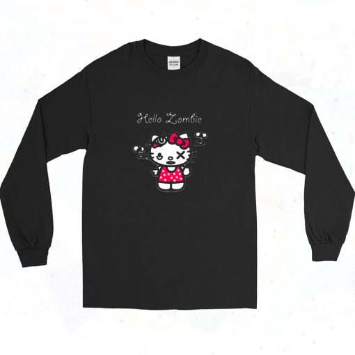 Kitty Parody Hello Zombie Long Sleeve Shirt Style