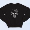 Kitty Punisher Skull Parody 90s Sweatshirt Fashion