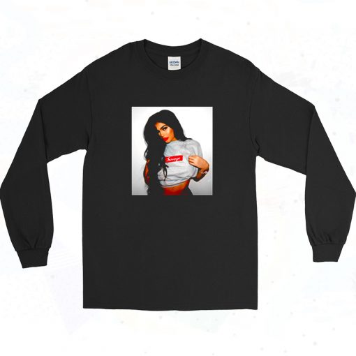 Kylie Jenner Savage Jordan 8 Long Sleeve Shirt Style