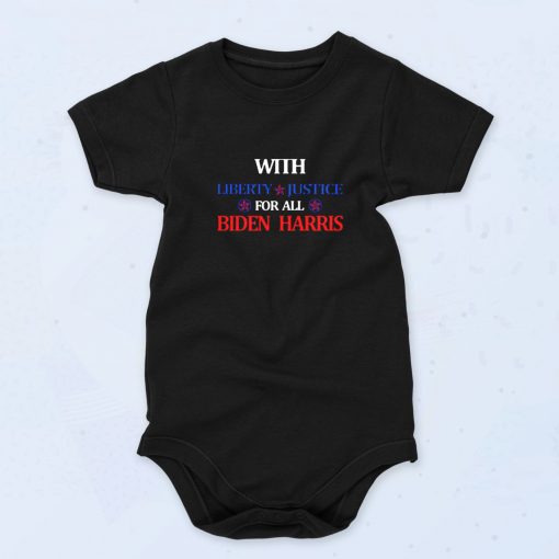 Liberty Justice For All Vote Biden Harris Cute Baby Onesie