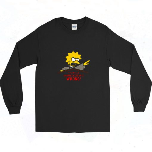 Lisa Simpson The System Is Wrong Long Sleeve Shirt Style