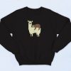 Llama And Sloth Hugging Cuddly Besties 90s Sweatshirt Fashion