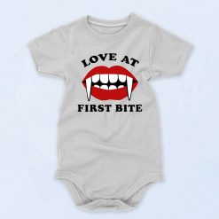 Love At First Bite Vampire Graphic Baby Onesie