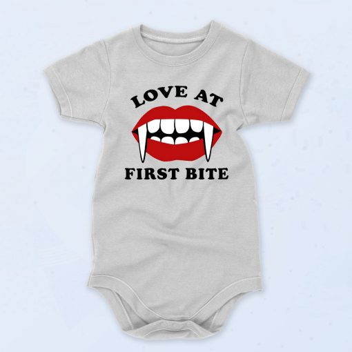 Love At First Bite Vampire Graphic Baby Onesie