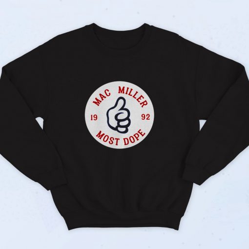 Mac Miller Most Dope Circle Logo 90s Sweatshirt Fashion