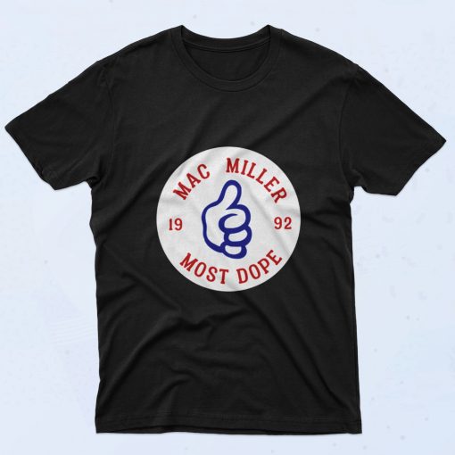 Mac Miller Most Dope Circle Logo 90s T Shirt Style