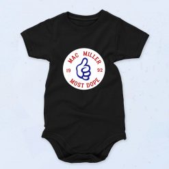 Mac Miller Most Dope Circle Logo Cute Baby Onesie