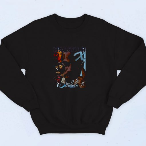 Malcolm X Bootleg Rap 90s Sweatshirt Fashion