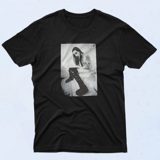 Marilyn Manson With Tattoo On The Toilet T Shirt