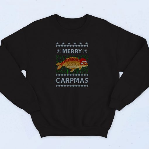 Merry Carpmas Carp Fish Christmas Ugly 90s Sweatshirt Fashion