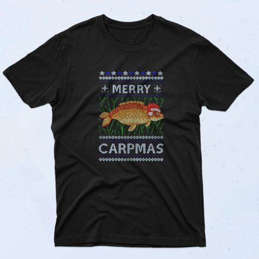 Merry Carpmas Carp Fish Christmas Ugly 90s T Shirt Style