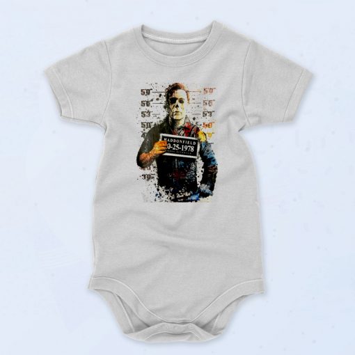 Michael Myers Halloween Mug Shot Custom Unisex Baby Onesie